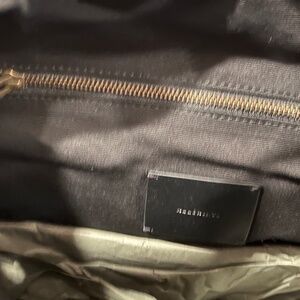 All Saints black backpack with gold studs